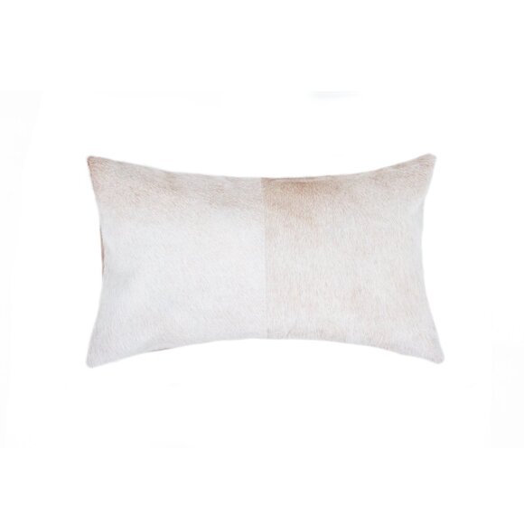 Natural Home Decor Torino Cowhide Pillow | 1-Piece | Natural | 12"x20" - Picture 1 of 2